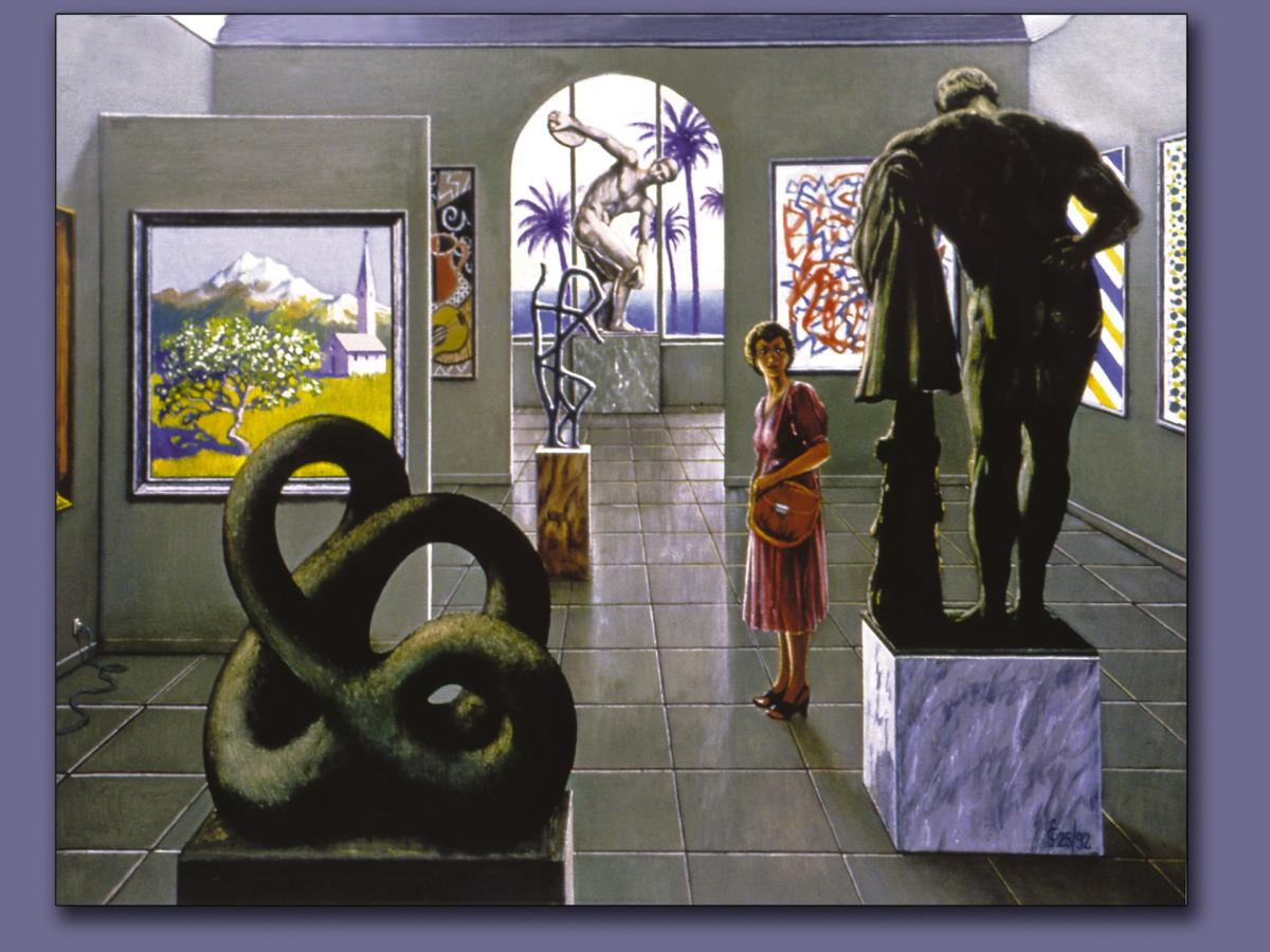 Sergio Ceccotti, Musée imaginaire VIII, olio su tela, cm. 81x100, 1992. Sergio Ceccotti, Musée imaginaire VIII, olio su tela, cm. 81x100, 1992.