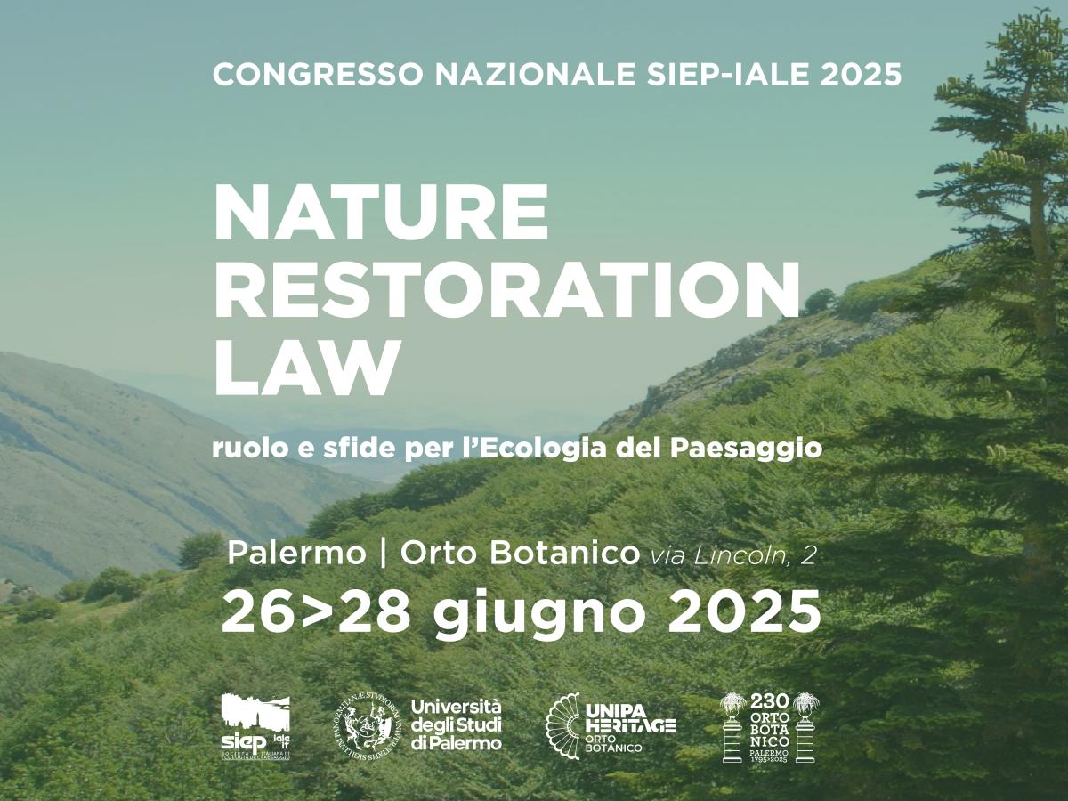 Nature Restoration Law - Convegno SIEP 2025 - locandina Nature Restoration Law - Convegno SIEP 2025 - locandina