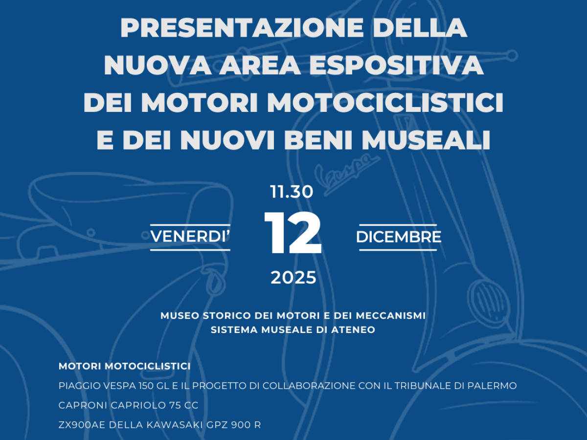 Locandina presentazione nuova area motori motociclistici - 12 dicembre 2025