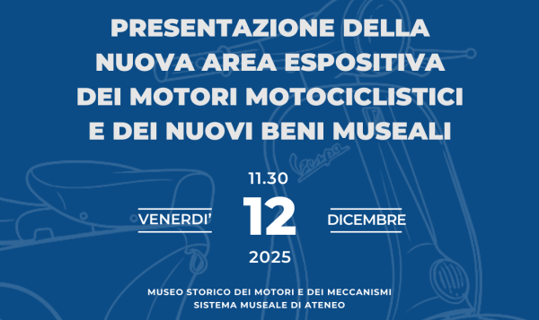Presentazione della nuova area espositiva dei motori motociclistici e dei nuovi beni della collezione del Museo dei Motori