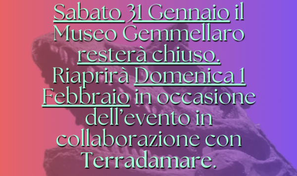 Chiusura 31 Gennaio 2026 Museo G.G. Gemmellaro
